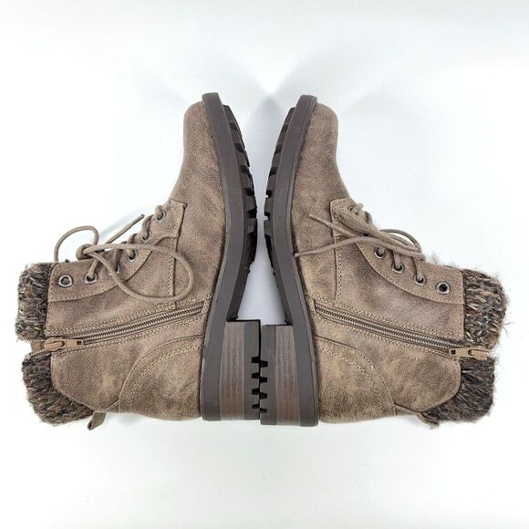 B-52 Bullboxer Brown Leather Ankle Boot Side Zip Lined Size US 7 Womens - Picture 3 of 9